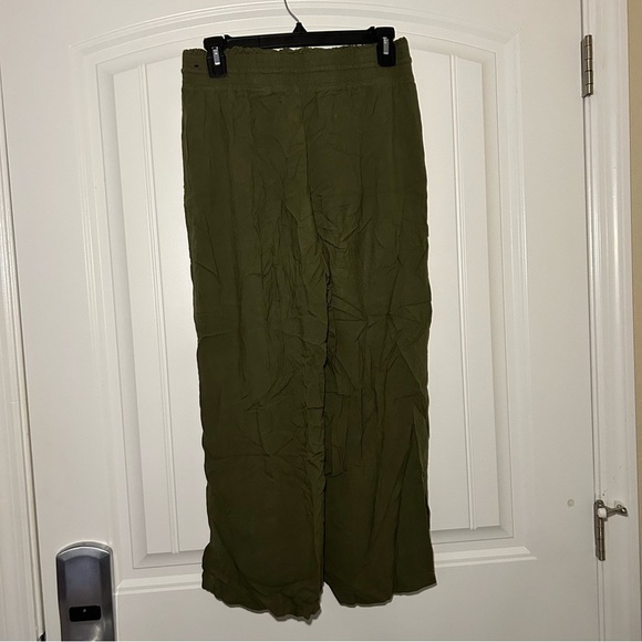 Abercrombie & Fitch Green Paper Bag Wide Leg Sweatpants Size Medium - Picture 4 of 10